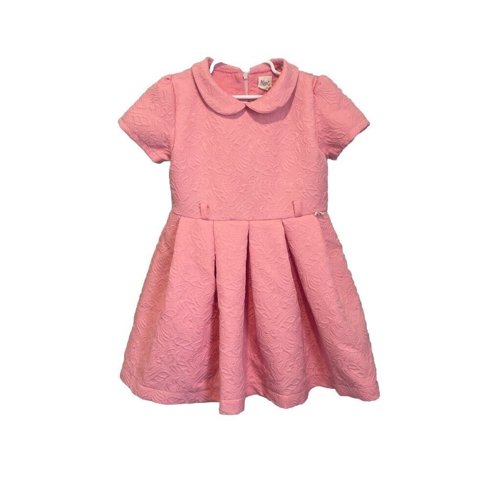 Lilax Lovely Design Dress Size 6 Pink Collared Pleated Fancy Occasion Boutique
